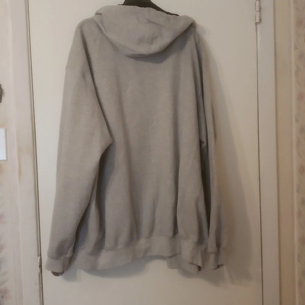 Champion Men's Zip-Up Gray Hoodie, Size 3XL, Black/White Lining - Picture 2 of 4